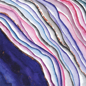 Violet Watercolor Geode Wii (Includes 1 Controller) Skin